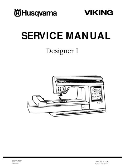 Husqvarna viking designer 1 service manual download. - Pioneer kuro pdp lx5090 service manual repair guide.