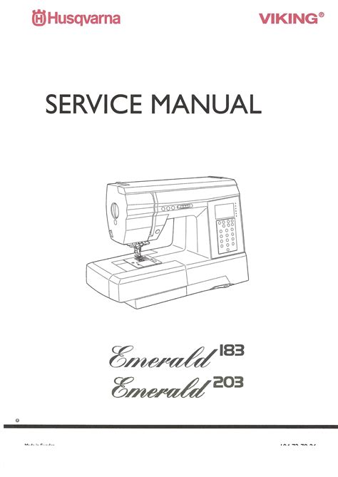 Husqvarna viking emerald 183 service manual. - Water filters kinetico water softener installation manual.