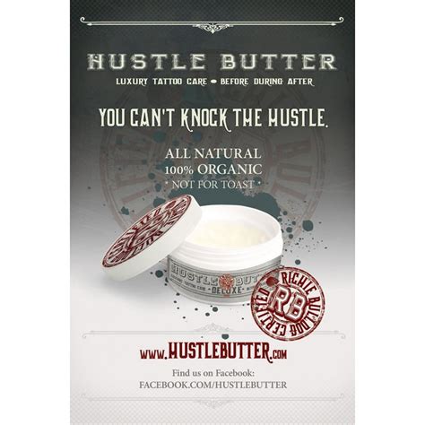 Hustle butter. Hustle Butter Deluxe is not only petroleum free, it’s certified vegan, non-comedogenic, certified cruelty free, phthalate free, synthetic and fragrance free. Realistically, you can expect that over time (typically between 5-10 years), you will need to have some touch-up work done on your tattoo, as there will likely be some areas that will ... 