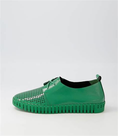 Huston Dark Emerald Patent Leather Sneakers