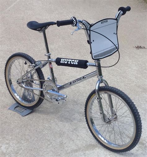 Hutch bmx. He received a frameset in early June. First advertisement for the new Hutch frames was published in BMX Action April 1981. The first frames and forks were made by Profile till around mid 82. The frames came with a fork that had straight blade fork legs with dropouts directly beneath them. 