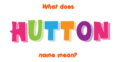 Hutton - Name