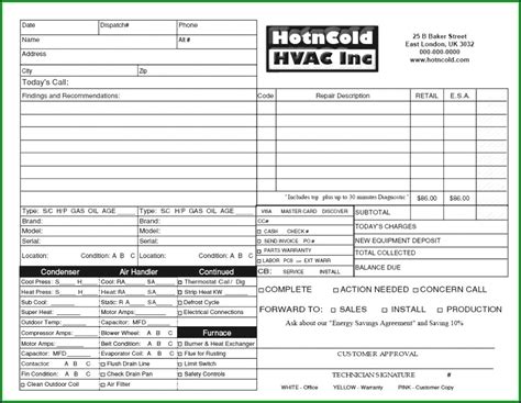 Hvac Estimate Template Excel