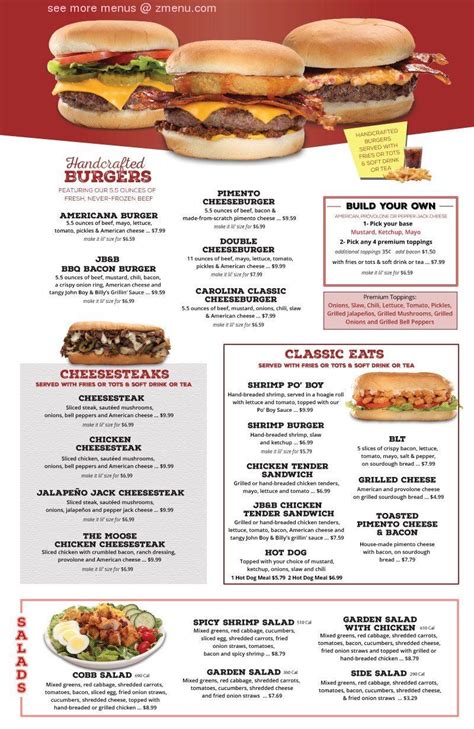 Hwy 55 Menu