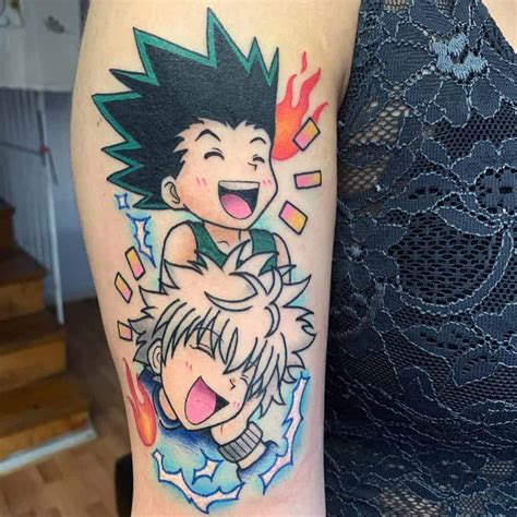Hxh tattoo. The Phantom Troupe members sport a tattoo of a twelve-legged spider somewhere on their body. Inside the spider is a number ranging from 0 to 12, which differs for each member. The only members whose tattoos have been seen are Uvogin, Shizuku, Hisoka, and the non-canon Omokage. 