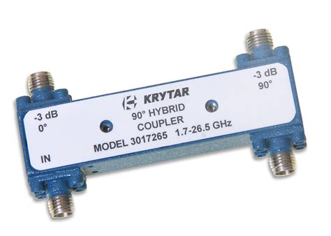 Hybrid coupler. SAF-2434431535-328-2F2F-R1-280... 15 dBi Gain, 24 to 43.5 GHz, 40 dB Isolation, Broadband Dual-Polarized Scalar Feed Horn Antenna 
