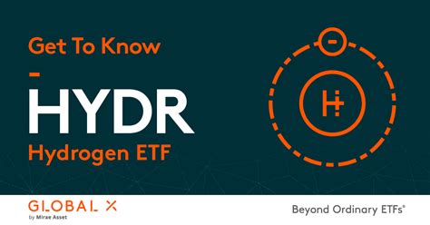 Hydr etf. HYDR is an exchange-traded fund that tracks the Solactive Global Hydrogen Index, which invests in companies involved in hydrogen production, integration and utilization. The fund aims to provide investment results that correspond to the price and … 