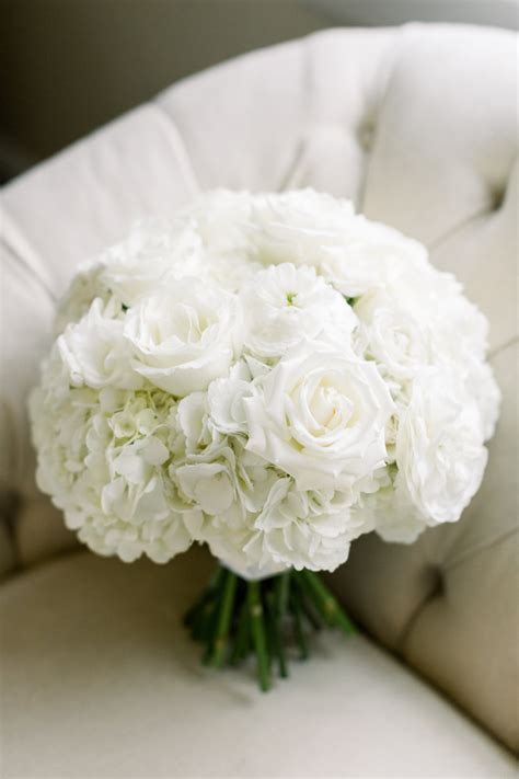 Hydrangea wedding bouquet white.  So, The White Hydrangea Round Bridal Bo...