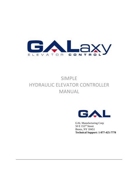 Hydraulic elevator controller manual gal manufacturing corp. - Yamaha wolverine 350 service repair manual.
