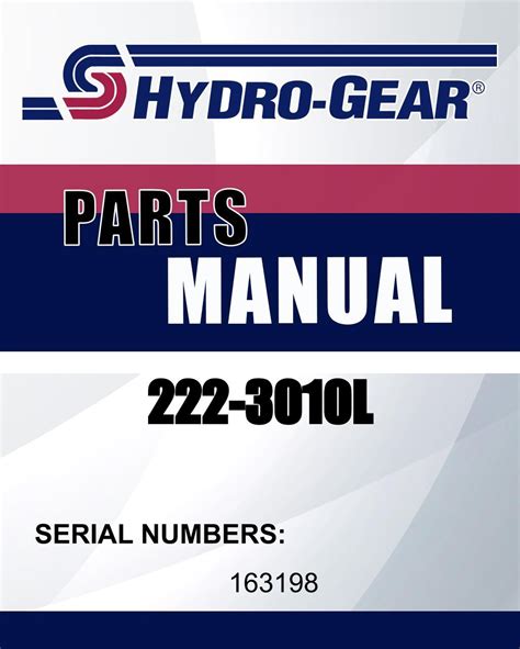 Hydro gear 222 3010 l repair manual. - Manuale di servizio del carrello elevatore toyota 5fbe15.