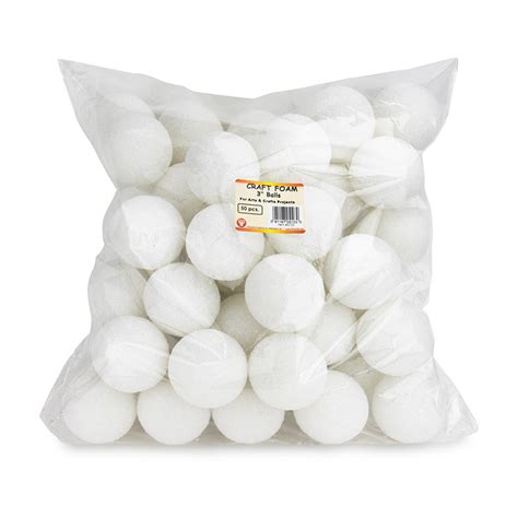 Hygloss Products Styrofoam Balls, 50 Pack 3" HYG5103 – …