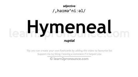 Hymeneal Definition, Meaning & Usage FineDictionary.com