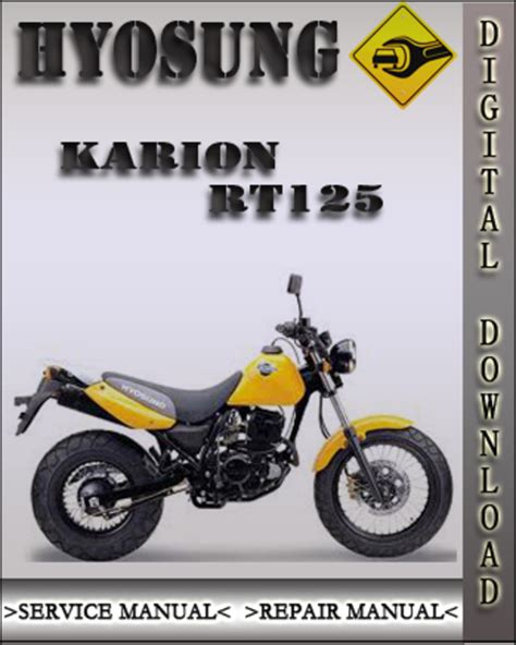 Hyosung karion 125 workshop service repair manual. - Logistics engineering and management problems solutions manual.