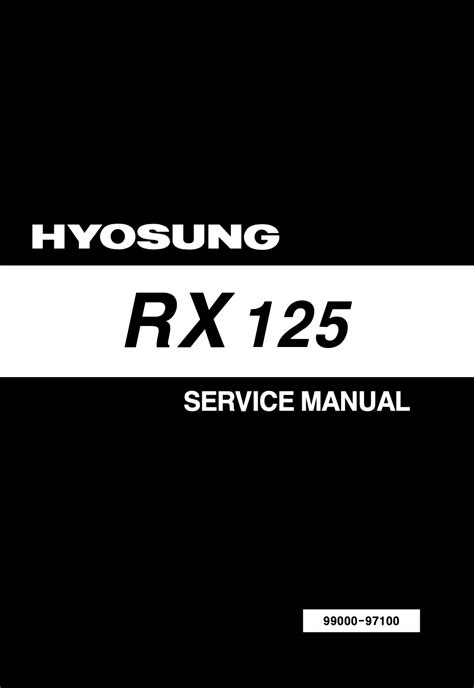 Hyosung rx125 rx 125 1997 2009 repair service manual. - Unofficial guide to managing eating disorders.
