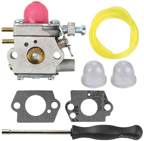 1x Carburetor. The real color of the item may be slightly different from the pictures shown on website caused by many factors such as brightness of your monitor and light brightness. 2x Fuel Line Joint.. 