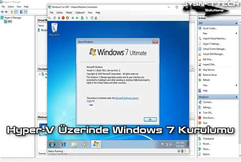 Hyper-V ile Windows 7 Kurulumu SYSNETTECH Solutions. 
