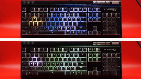 HyperX NGENUITY game-themed RGB keyboard profiles