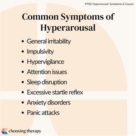 Hyperarousal symptoms.  Medically approved next steps include a consistent s...