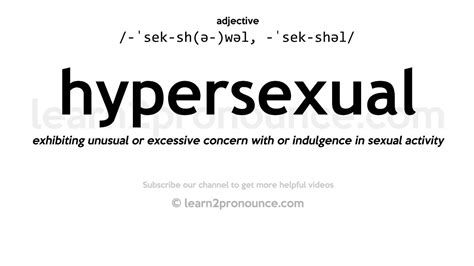 Hypersexual meaning urban dictionary. Hypersexuality (Sex Addiction) Hypersexual disorder is a proposed diagnosis for people who engage in sex or think about sex through fantasies and urges to the point of distress or impairment ... 