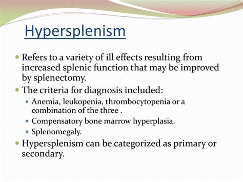 Hypersplenism - Definition, Meaning & Synonyms Vocabulary.com