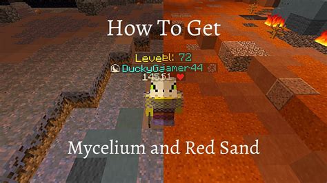 Apr 23, 2022 · 596. 67K views 1 year ago. Today I will show you how to get mycelium and red sand in Hypixel Skyblock as they were just added in the new nether update. If you like my content and want more,... . 