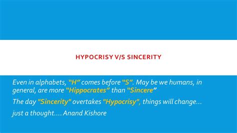 Hypocrisy vs Sincerity - thewordcounter.com