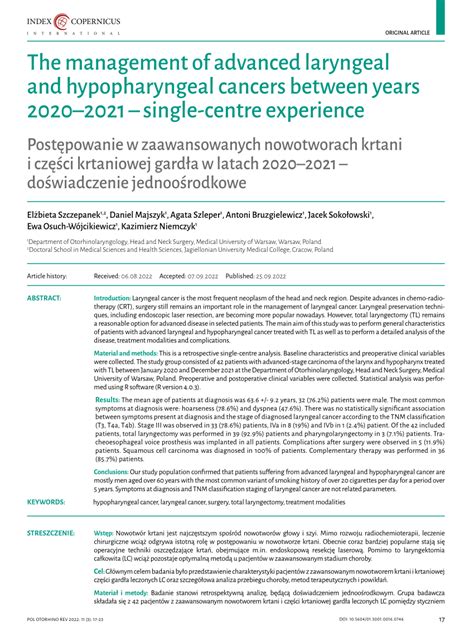 Hypopharyngeal Cancer Article - StatPearls