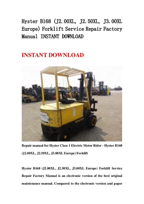 Hyster b168 j2 00xl j2 50xl j3 00xl europe forklift service repair factory manual instant download. - A manual of wood carving illustrated woodcraving.
