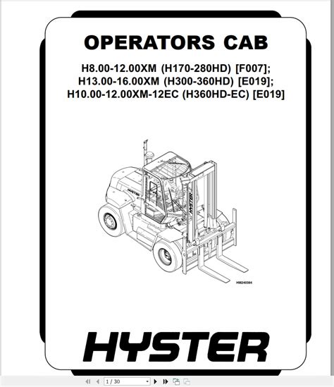 Hyster e019 h13 00 16 00xm 6 h10 00 12 00xm 12ec forklift parts manual download. - Fliser fra de gamle danske fabrikker.