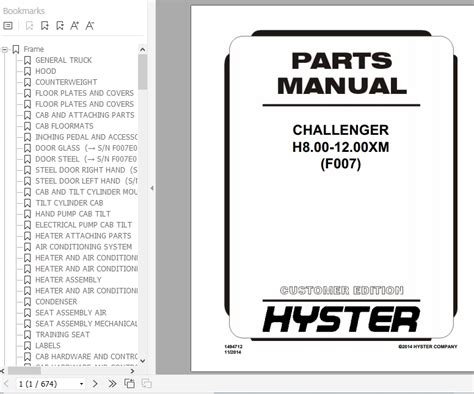 Hyster f007 h8 00 12 00xm forklift parts manual. - Organic chemistry structure and reactivity study guide.mobi.