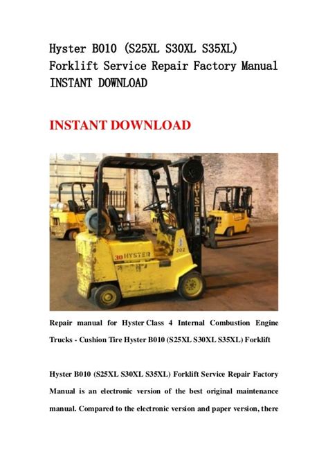 Hyster spacesaver b010 s25xl s30xl s35xl forklift service repair manual parts manual. - The new edible wild plants of eastern north america a field guide to edible and poisonous flowering plants.