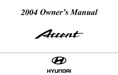 Hyundai accent 2004 manual de usuario. - Yamaha yfz 450 2004 digital service repair manual.