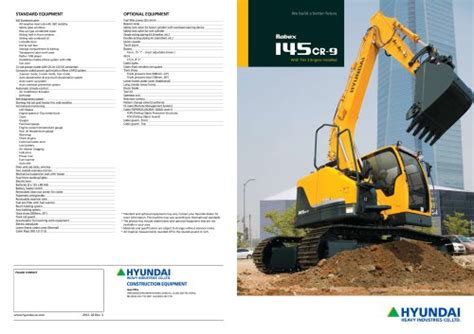 Hyundai crawler excavator robex 145cr 9 operating manual. - Electronic and electrical systems instructors guide.