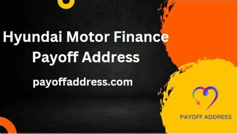 Hyundai motor finance physical payoff address. Commercial Vehicle Financing. When it comes to financing for your business vehicle, we can help. The Hyundai Commercial Vehicle Team offers a wide range of products including lines of credit and lease options to support your business. 
