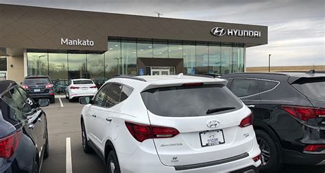 Hyundai of mankato. The Santa Fe is backed by Hyundai’s New Vehicle Warranty for 5 years or 60,000 miles, along with our Powertrain Warranty that goes up to 20 years or 200,000 miles. Come see the new Hyundai Santa Fe at Hyundai of Mankato today. 