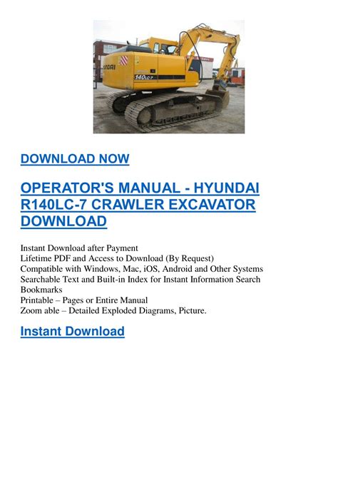 Hyundai r140lc 7 operator s manual. - Free 2004 nissan murano awners manual.