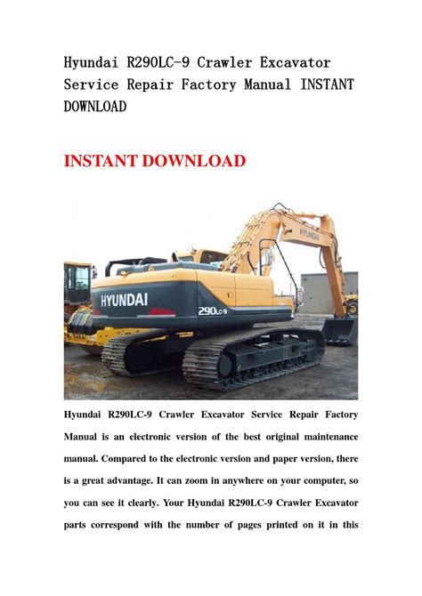 Hyundai r290lc 9 crawler excavator service repair workshop manual. - Lg ltcs20220s ltcs20220w ltcs20220b service handbuch reparaturanleitung.