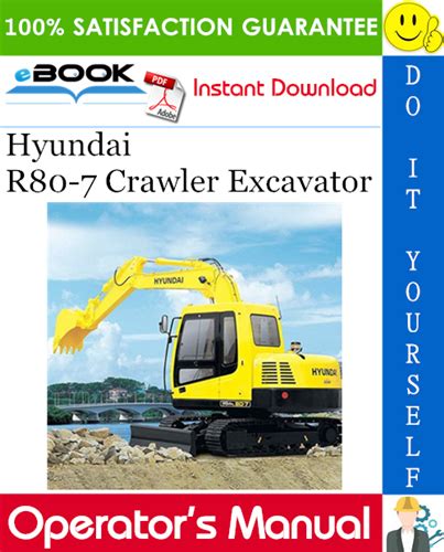 Hyundai r80 7 crawler excavator operating manual. - Pensamientos de un hombre llegado el invierno.