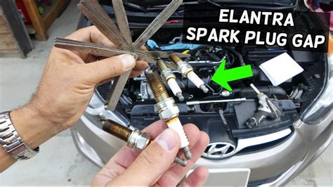Hyundai spark plug gap chart. The spark plugs on your Hyundai Elantra provide the spark that ignites the air and fuel mixture in the combustion chamber. Spark plugs are made up of a center and ground electrode, and when they receive power from the ignition coil, they create a voltage arc, or spark, between the two. From the factory, spark plugs have a set gap to create an ... 