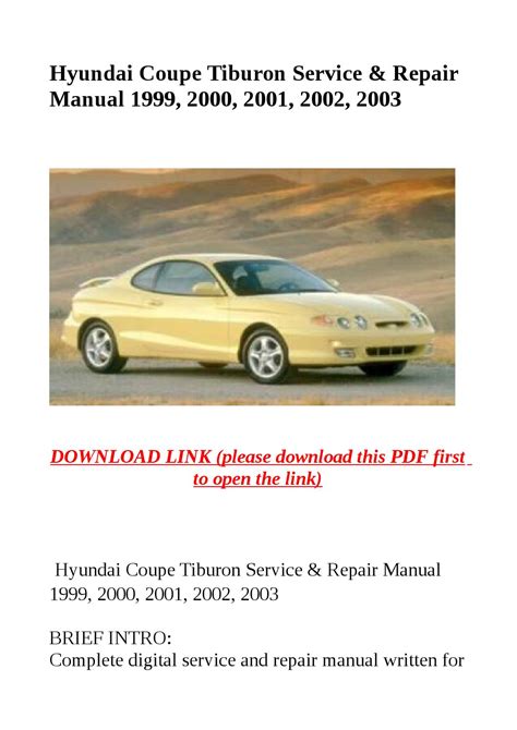 Hyundai tiburon 2002 2008 repair service manual. - D d 3 5 dm guide.