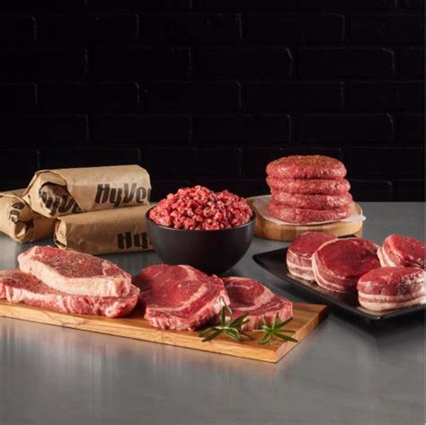 All bundled up and ready to give. Gift a Hy-Vee meat bundle in a variety of combos. Burgers, brats, chops, bacon, and more! Even twice-baked potatoes!...