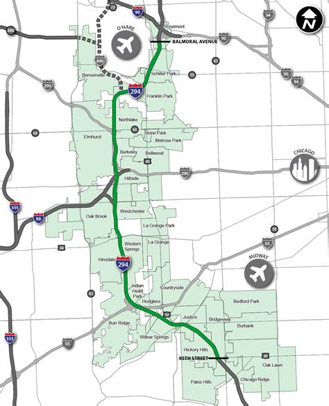 Tollway) on portions of the I-294 Tri-State Tollway. The Tri-State Tollway is a north-south roadway in the Chicago region, providing access to major employment centers and O’Hare International Airport. In 2016, Illinois Tollway initiated its Central Tri-State (I-294) Project, which includes the 22-mile segment between Balmoral Avenue. 