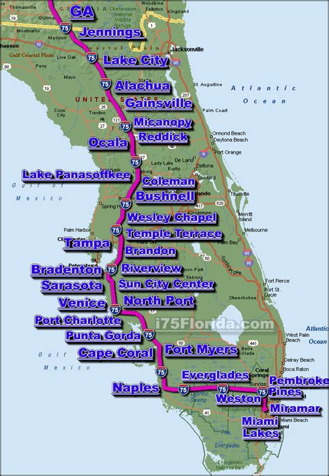 Find I-75 Florida road construction projects! A complete listing of all I-75 Florida road construction, bridge construction and other traffic impacts are listed. Voice Report. Friday, May 24, 2024. Home. I-75 Exit Services ... Rest Areas. Michigan. Ohio. Kentucky. Tennessee. Georgia. Florida. I-75 CityGuides. I-75 Gourmet. I-75 Outlet Malls. I ....