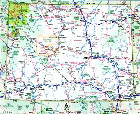 I 80 map wyoming. Wyoming Travel Information Map 