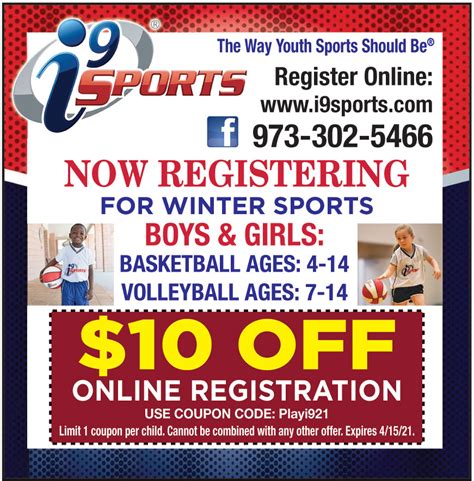 Fall Registration is now open for i9 Sports + $10 pro