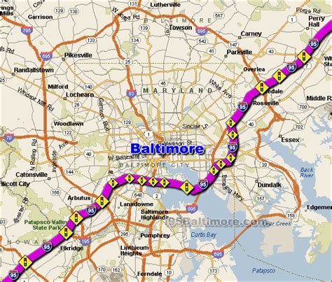 Traffic map is centered on the i-95 at the Harbor Tunnel (i-895) north-side ... use elevation controls to zoom in/out. or click the traffic signs on the map below to zoom to traffic hot spots ... Copyright i95Baltimore.com. Traffic Conditions Map for Interstate 95 Baltimore at Harbor Tunnel Thruway North Intersection.
