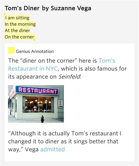 I Am Sitting In The Morning At The Diner On The Corner Lyrics