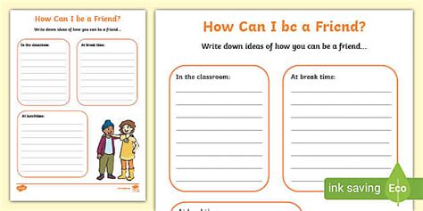 I Can Be a Good Friend Worksheet - Inclusive Resources - Twinkl