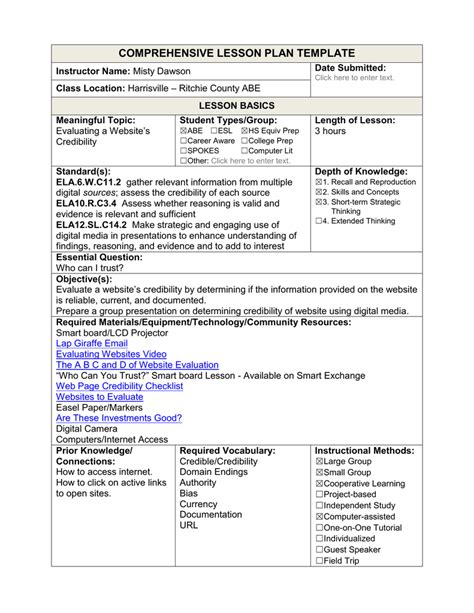 I Do Udl Lesson Plan Example