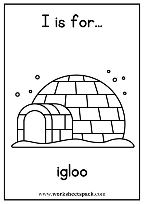 I Is For Igloo Coloring Page Abc Coloring Pages Coloring Pages Penguin Coloring Pages